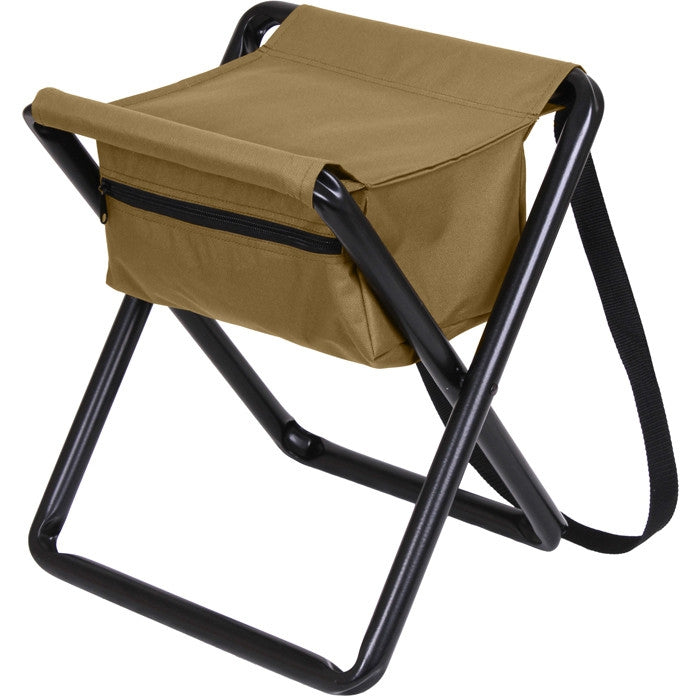 Coyote Brown - Military Deluxe Folding Stool with Pouch Coyote Brown - Military Deluxe Folding Stool with Pouch
