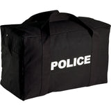 Black - Law Enforcement Two Sided POLICE Equipment Gear Bag - Cotton Canvas