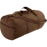 Earth Brown Heavyweight Cotton Canvas Duffle Bag Sports Gym Shoulder & Carry Bag 24