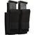 Black - Tactical MOLLE Double 9MM Pistol Mag Pouch & Inserts