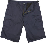 Navy Blue - Tactical Cargo Extra Long BDU Shorts - Polyester Cotton Twill - Zipper Fly Navy Blue - Tactical Cargo Extra Long BDU Shorts - Polyester Cotton Twill - Zipper Fly