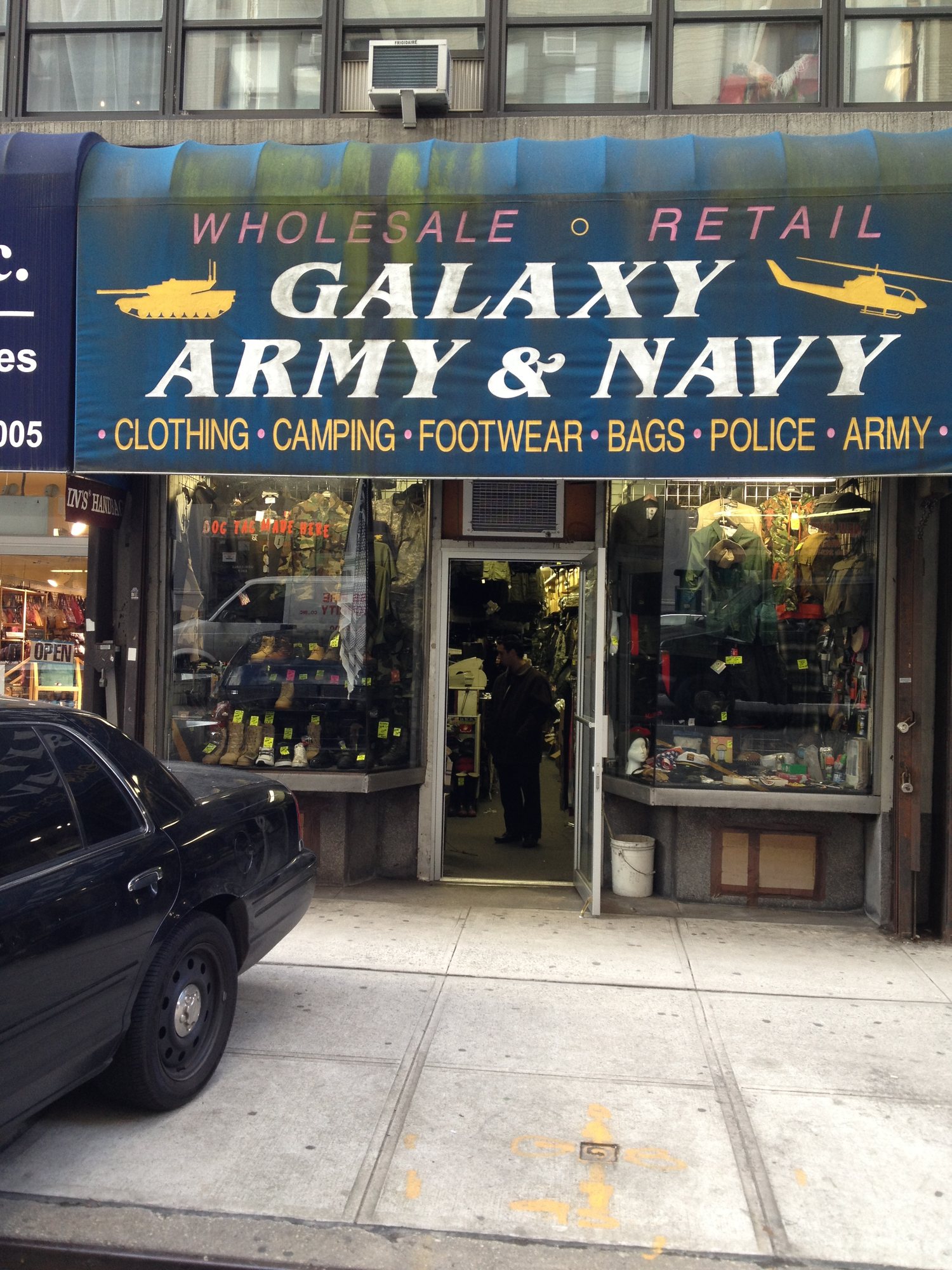 Galaxy army navy manhattan NY storefront