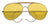 Yellow Lenses - US Air Force Style Aviator Sunglasses with Case