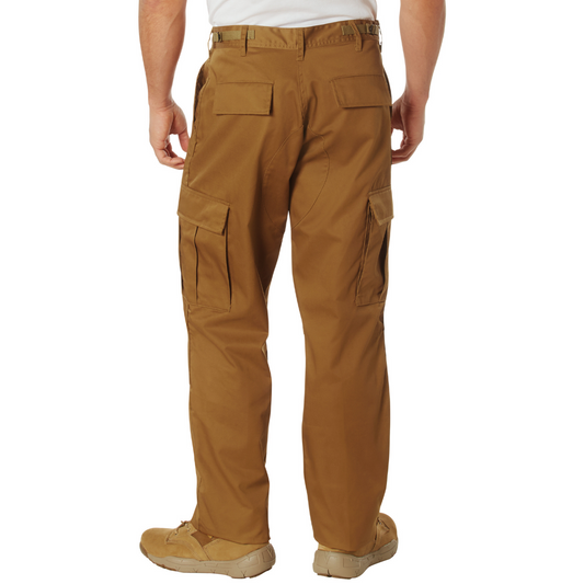 Work Brown - Tactical BDU Pants Cargo Fatigues - Poly/Cotton Twill - Button Fly