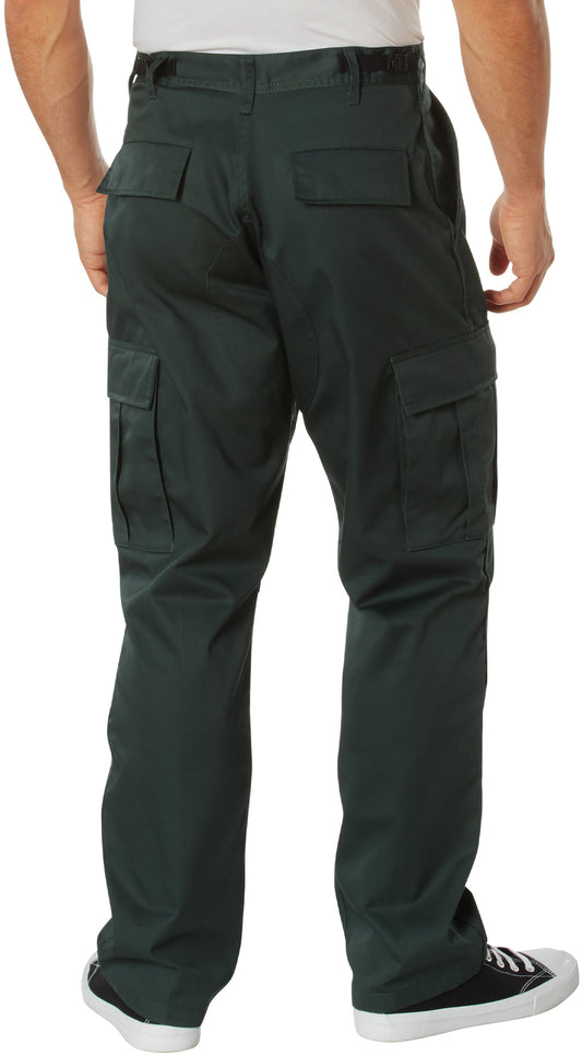 Hunter Green - Tactical BDU Pants Cargo Fatigues - Poly/Cotton Twill - Button Fly