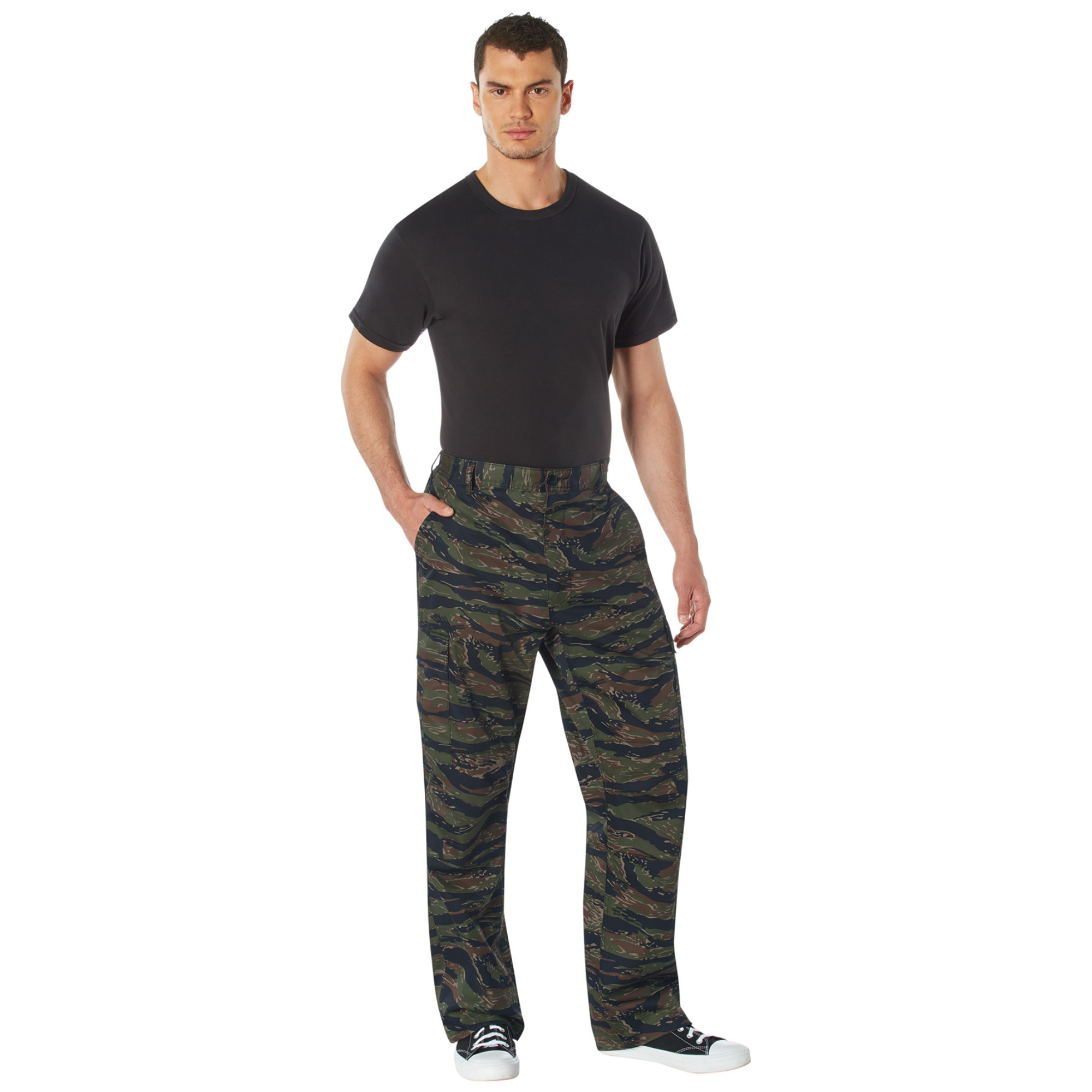 Tiger Stripe Camo Military BDU Pants with Zipper Fly Cotton