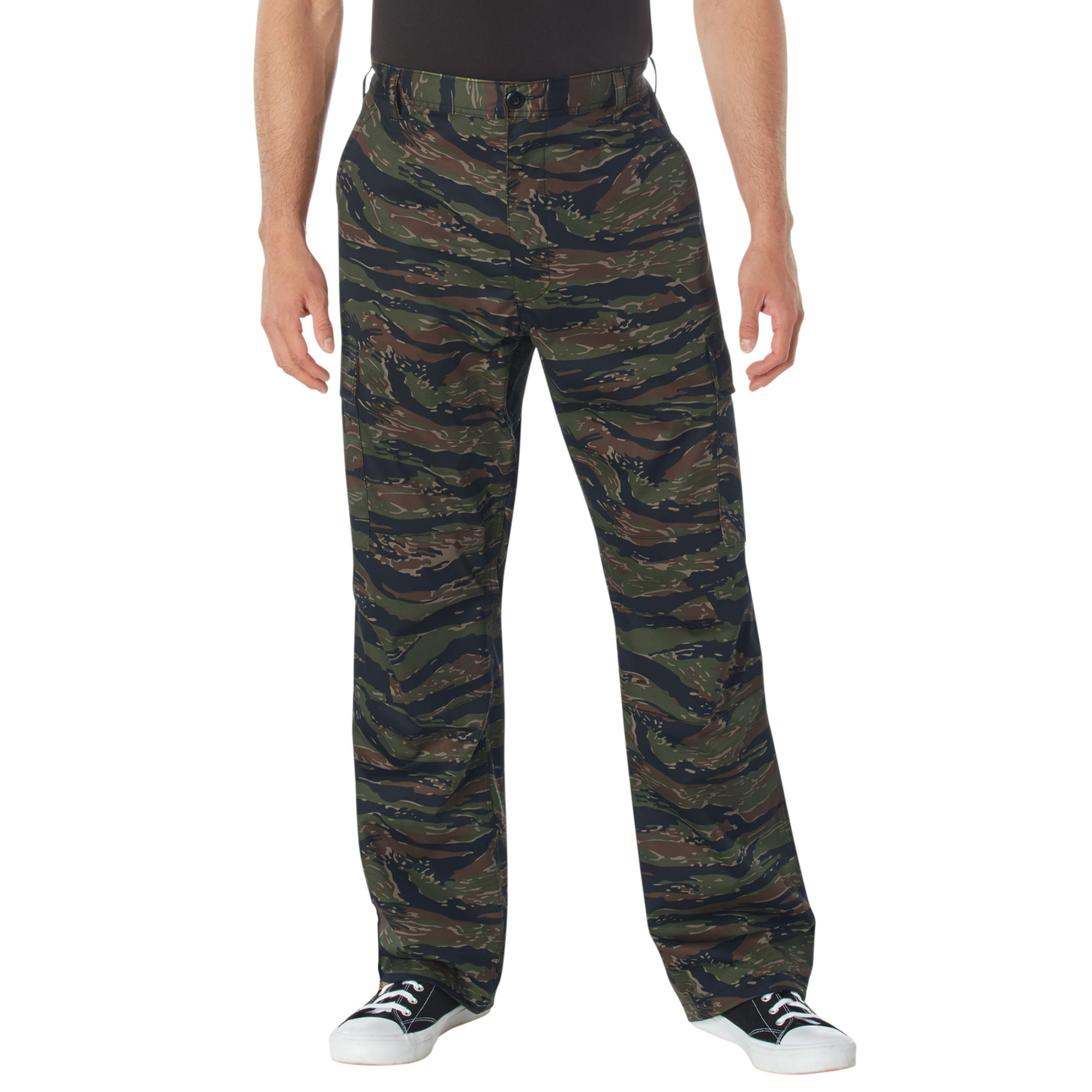 Tiger Stripe Camo - Military BDU Pants with Zipper Fly - Cotton Polyester Twill