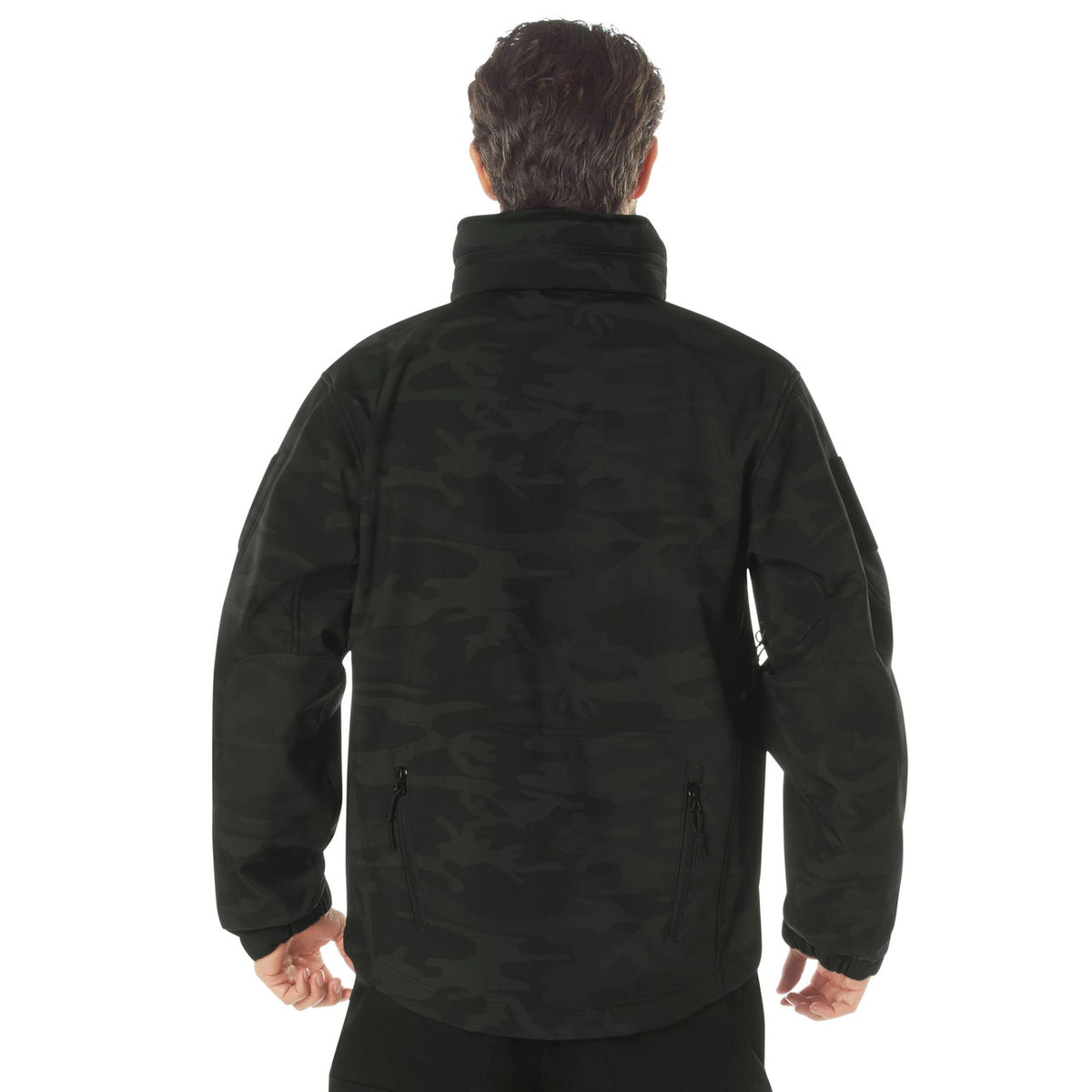 Midnight Black Camo - Special Ops Soft Shell Tactical Jacket Waterproof Fleece Lined Military Coat