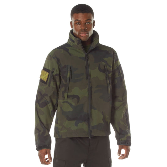 Midnight Woodland Camo - Special Ops Soft Shell Tactical Jacket Waterproof Fleece Lined Military Coat