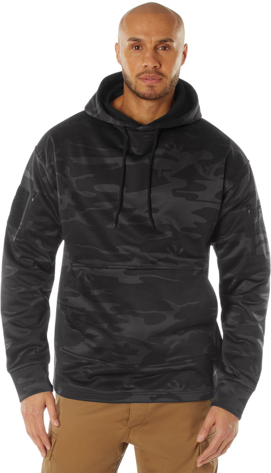 Midnight Black Camo - Concealed Carry Hoodie Sweatshirt - 100% Polyester