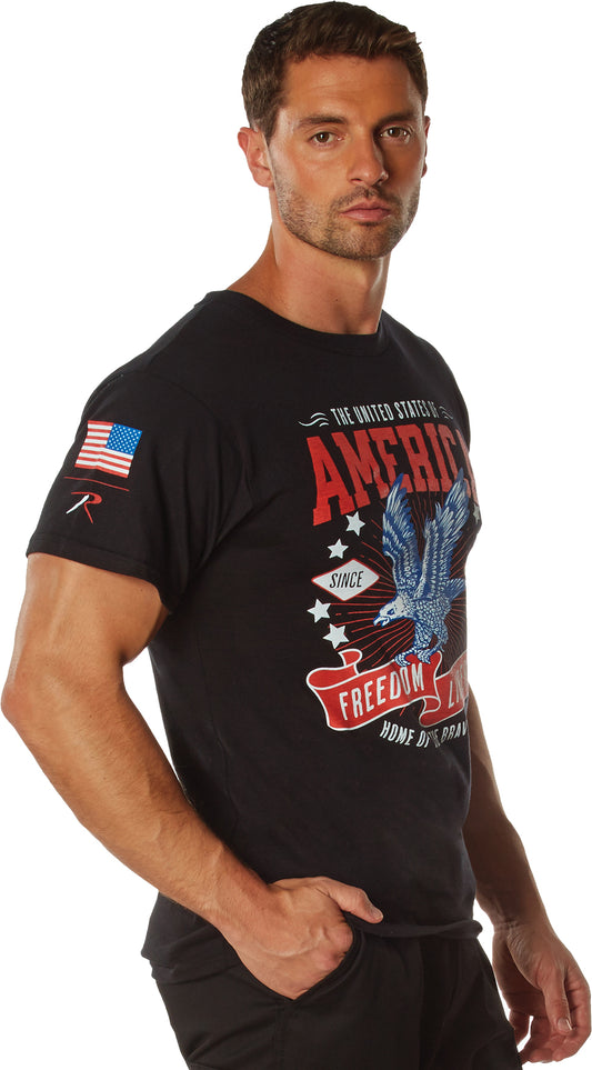 Black - Freedom & Liberty Patriotic T-Shirt