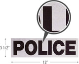 Reflective POLICE Patch Branch Long Tape, 3.5