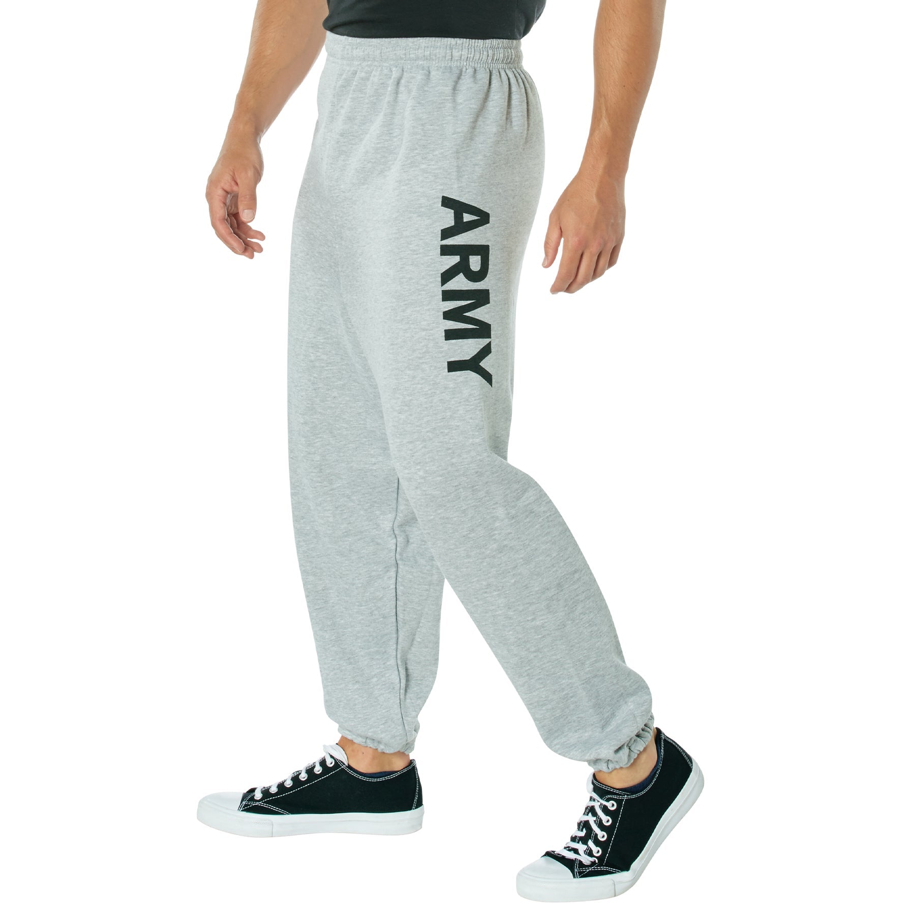 military pt gear Grey - ARMY PT Sweatpants | Military Physical Training Gym Pants - Poly/Cotton - Men's