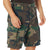 Woodland Camouflage - Tactical Vintage Paratrooper BDU Cargo Shorts - Poly Cotton - Zipper Fly