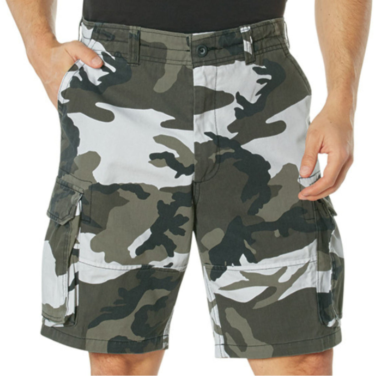 City Camouflage - Tactical Paratrooper BDU Cargo Shorts - Heavyweight Poly/Cotton - Zipper Fly