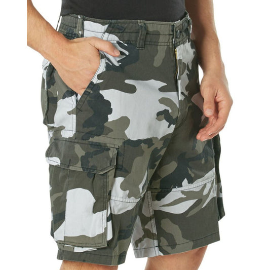 City Camouflage - Tactical Paratrooper BDU Cargo Shorts - Heavyweight Poly/Cotton - Zipper Fly