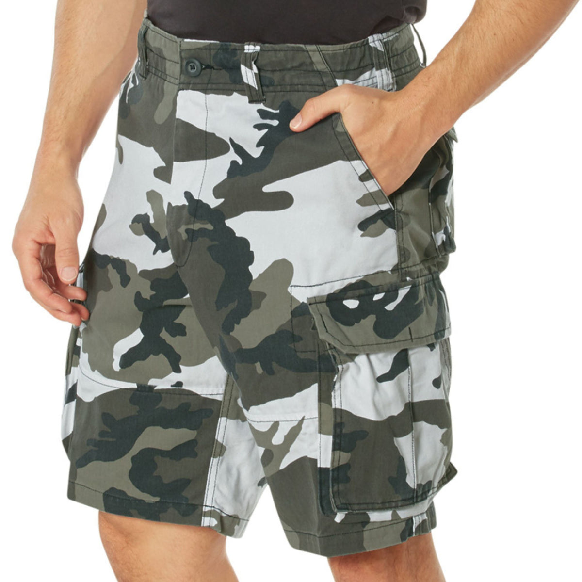 City Camouflage - Tactical Paratrooper BDU Cargo Shorts - Heavyweight Poly/Cotton - Zipper Fly