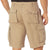 Khaki - Tactical Vintage Paratrooper BDU Cargo Shorts - Poly Cotton - Zipper Fly