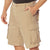 Khaki - Tactical Vintage Paratrooper BDU Cargo Shorts - Poly Cotton - Zipper Fly