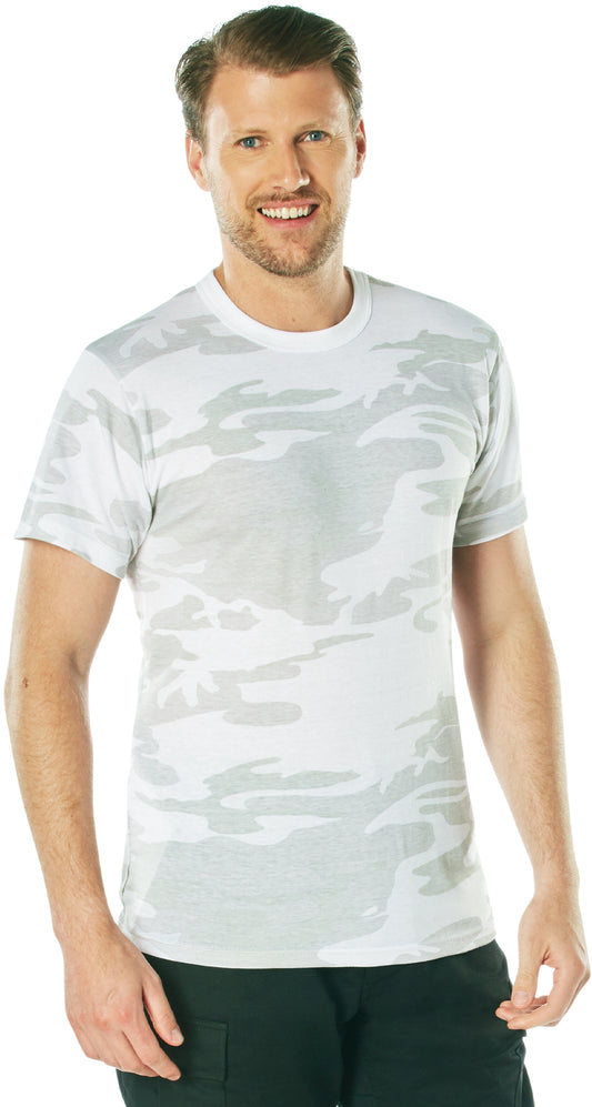 White Camo Color Short Sleeve T-Shirt