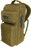Coyote Brown Tactical Single Sling Pack With Laser Cut MOLLE