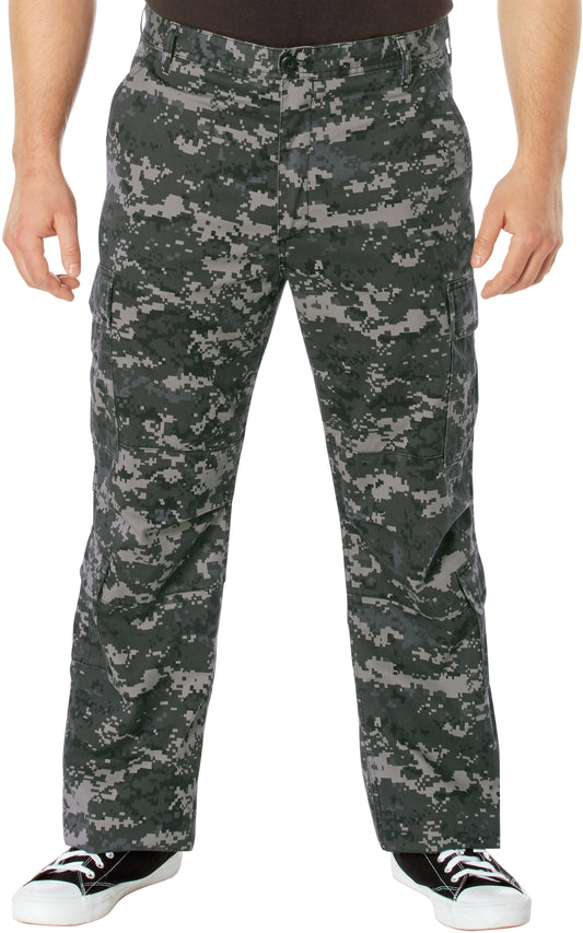 Subdued Urban Digital Camouflage - Vintage Paratrooper BDU Cargo Pants Fatigues, Zipper Fly