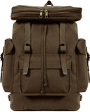 Earth Brown - Canvas European Style Rucksack Backpack