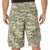 ACU Digital Camouflage -  Vintage Infantry Utility Army BDU Cargo Shorts - Heavyweight Cotton - Zipper Fly
