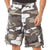 City Camouflage - Vintage Infantry Utility Army BDU Cargo Shorts - Heavyweight Cotton - Zipper Fly