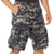 Subdued Urban Digital Camouflage - Vintage Infantry Utility Army BDU Cargo Shorts - Heavyweight Cotton - Zipper Fly