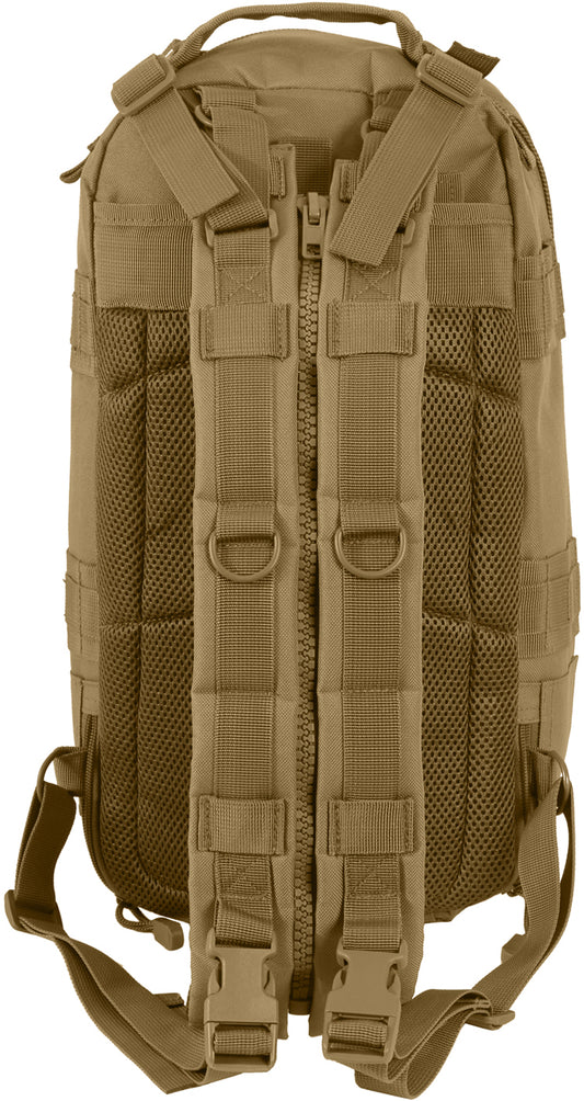 Coyote Brown Tactical Cross Body Medium Transport Sling Pack - Convertible MOLLE Backpack (17" x 10" x 9")