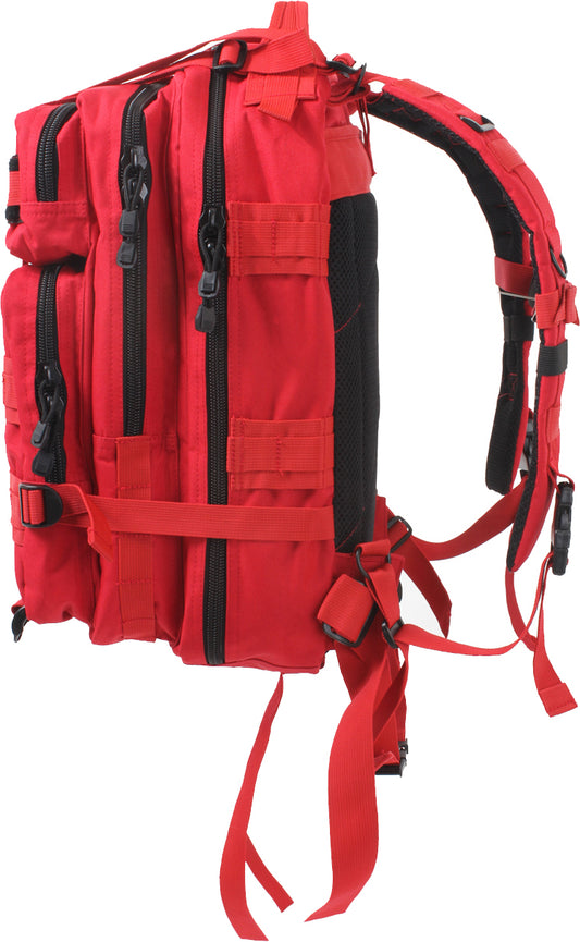 Red MOLLE Medium Transport Pack Tactical AMBU Backpack - 600D Compact Emergency Gear Pack