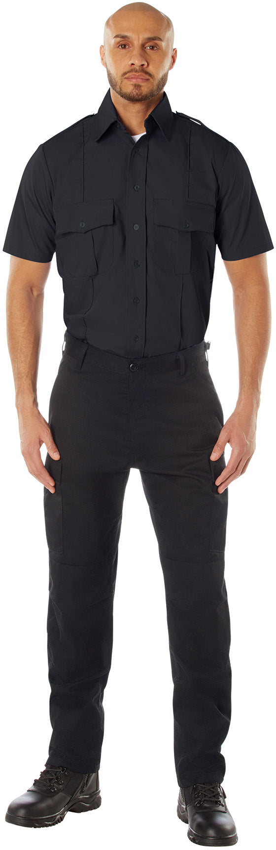 Navy Blue - Police Uniform Shirt Short Sleeve Law Enforcement Security Dress Top - Galaxy Army Navy Navy Blue - Police Uniform Shirt Short Sleeve Law Enforcement Security Dress Top - Galaxy Army Navy