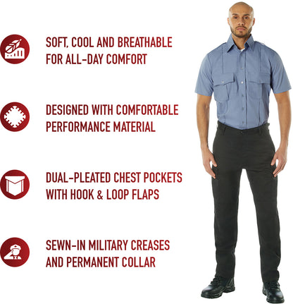 Light Blue - Official Law Enforcement Uniform Shirt Short Sleeve