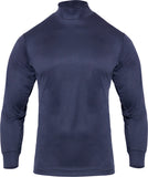 Midnight Navy Blue - Moisture Wicking Mock Turtleneck