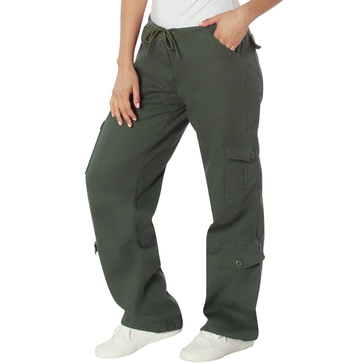 Olive Drab - Womens Vintage Paratrooper Fatigues
