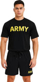 US Army PT T-Shirt & Shorts Set | Performance Moisture Wicking Physical Training Workout Gym Exercise Jogging Uniform