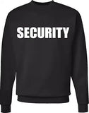 Army Universe SECURITY Crewneck Sweatshirt Pullover Crew Fleece Shirt Bouncer Guard Officer Uniform (Front + Back Print)