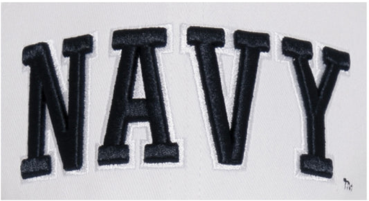 White US NAVY Baseball Hat Adjustable Low Profile USN Deluxe 3D Embroidery Ball Cap