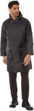 Black To Olive Drab - Reversible Mid Length Rain Parka