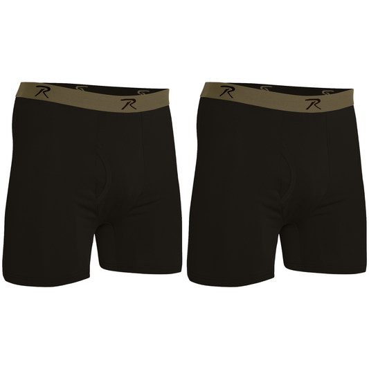 Rothco Men's Performance Boxer Shorts Moisture Wicking Tactical Style Lightweight Underwear - 2PACK