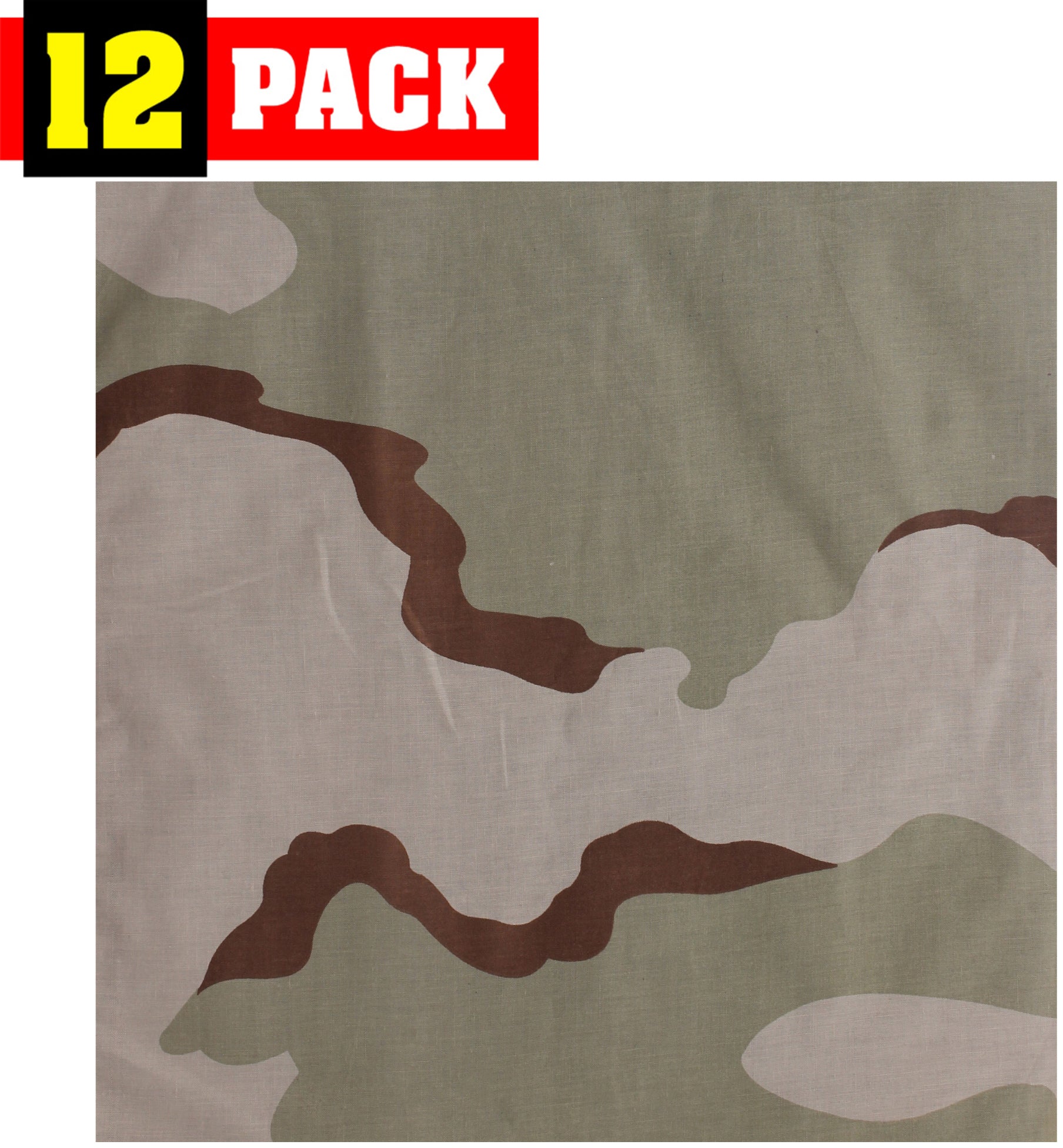 12 Pack Camo Military Bandanas, Army Camouflage Headwraps, Military Head Scarves Do-rags 100% Cotton Bandanna Covers