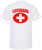 Lifeguard White Cross T-Shirt Premium Cotton Double Sided Print Life Guard On Duty Tee Shirt