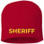 Sheriff Embroidered Skull Cap | 100% Acrylic Knit Police Winter Warm Beanie Hat