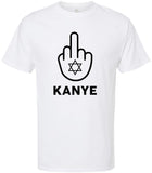 Fuck Kanye Shirt, Anti Ye Jewish Pride Gift, Star of David Statement Tee, Fight Antisemitism - White
