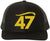 47 Gold Embroidery Trump Hair Trucker Hat Republicans Supporters Mesh Snapback Baseball Adult Cap