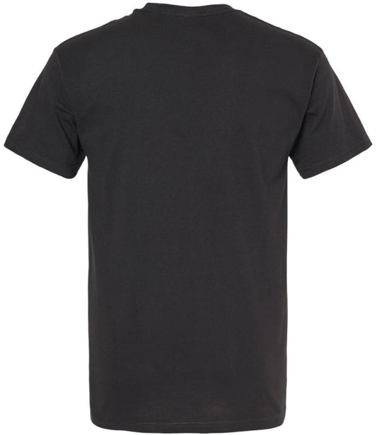 Black USA Flag Thin Line Short Sleeve T-Shirt Patriotic American Support First Responders Tee