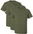 Solid Color Military Style T-Shirts | Poly/Cotton Army Short Sleeve Crewneck Tee Shirts | 3 Pack