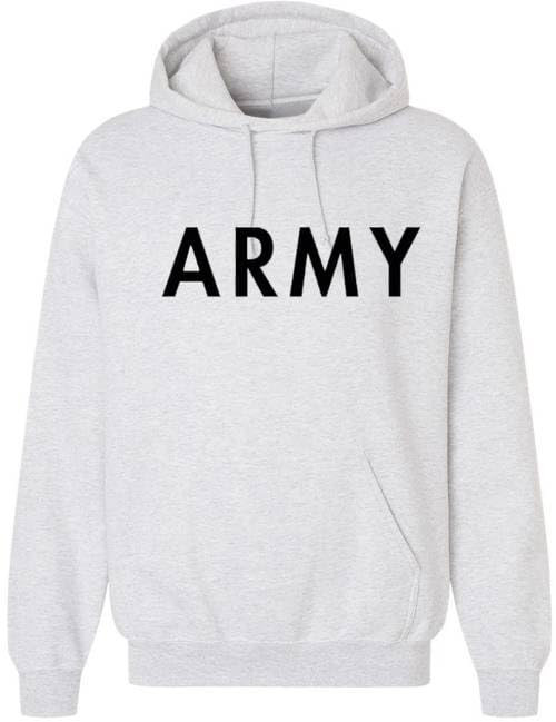 Men's Army Pullover Hoodie | US Army Military Physical Training PT Exercise Workout Gear Hooded Sweatshirt