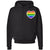 Rainbow Heart Pullover Hoodie LGBTQ+ Pride Fashion Gender Neutral Love All Colorful Embroidered Sweatshirt
